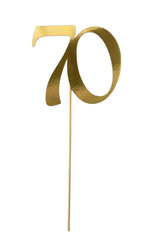 Topper papierowy, Liczba 70, Złoty - 23cm