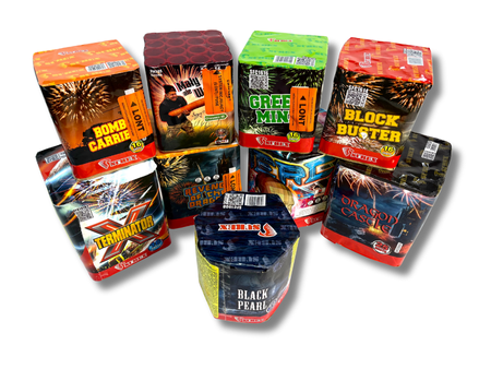 ZESTAW SYLWESTROWY 400 PLN, DO DŁUGIEJ ZABAWY, 9 WYRZUTNI