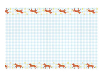 Obrus papierowy - Kratka z końmi - 180 x 120cm - 1 szt.