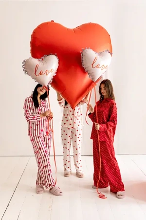 Balon foliowy serce - Kremowe - Love -  50 x 47cm