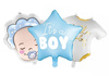 Napompowane balony z helem na baby shower - Chłopiec