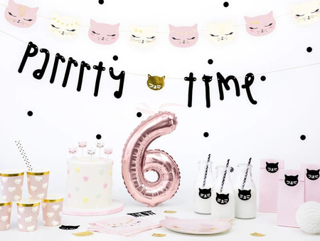 Baner imprezowy, Parrrty Time, Czarny - 12 x 130 cm