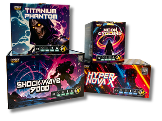 ZESTAW SYLWESTROWY PREMIUM 1900 PLN, DANGER HOBBY, 4 WYRZUTNIE