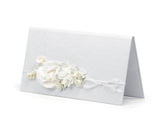 Etui na pieniądze, Ozdobne, Białe - 10,5 x 19,5 cm