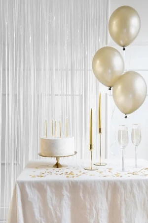 Kurtyna Party, biała, 100x200cm, 1szt.