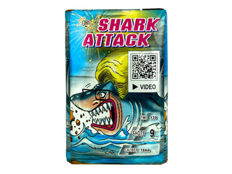Bateria SHARK ATTACK, 9 strzałów, 18mm - SuperPower