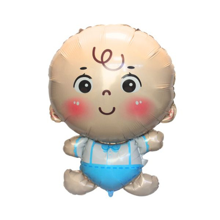 50 x Balon foliowy - Chłopiec - Bobas - 49 x 69.5cm - Purka