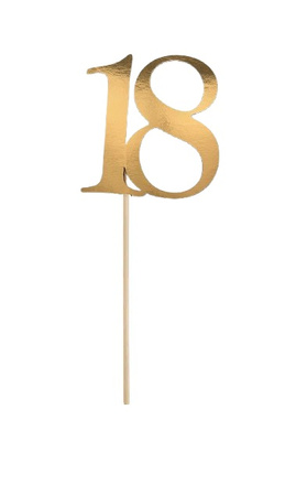Topper papierowy, Liczba 18 - 23cm