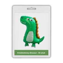 50 x Balon foliowy - Kreskówkowy Dinozaur - 67 x 86.2 cm - Purka