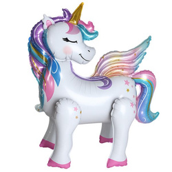 Balon Foliowy Stojący Jednorożec - 61 x 66 x 32 cm