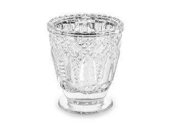 Świecznik, Srebrny, Lustrzany - 8 cm - 1 sztuka