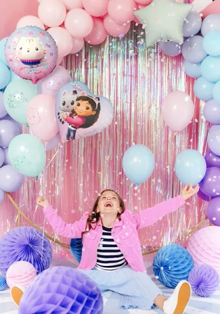 Balon foliowy serce - Koci Domek Gabi - 35cm