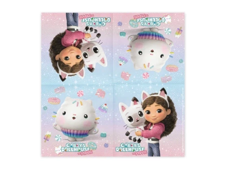 Serwetki papierowe - Koci Domek Gabi - 33x33cm - 20 sztuk