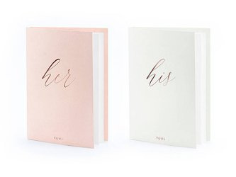 Okładki na przysięgi ślubne, Szara i różowa - 15 x 11 cm