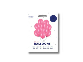 Balony lateksowe 30cm, ciemnoróżowy metalizowany, 10 szt.