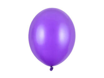 Balony lateksowe 30cm, fioletowy metalizowany, 10 szt.