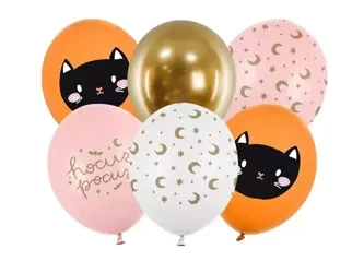 Balony 30cm - Hocus Pocus - Halloween - 6 szt.