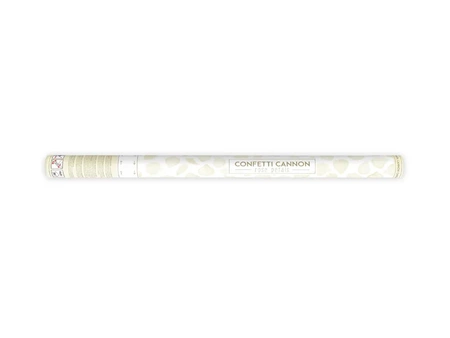 Zestaw 2x Tuba Konfetti - płatki róż - kremowe - 80cm