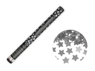 Tuba Konfetti, Srebrne Gwiazdki - 60 cm