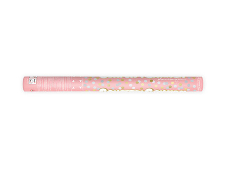 Tuba Konfetti, Złote i Srebrne Kółka - 60 cm