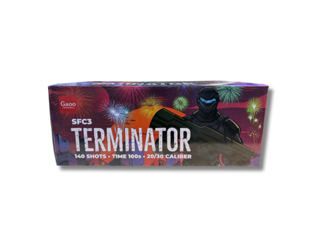 Pokaz fajerwerków TERMINATOR, 140 strzałów, 20/30 mm, SFC3, Gaoo