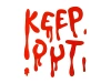 Żelowe naklejki na okno - Keep Out - Halloween - Czerwone