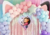 Balon foliowy serce - Koci Domek Gabi - 35cm