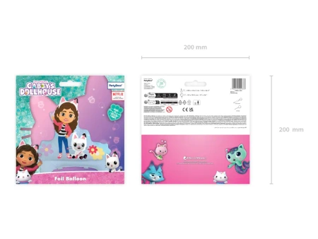 Stojący balon foliowy - Koci Domek Gabi - 92 x 90.5cm