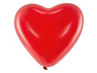 Balony 16" Serca - Pastel czerwony - 6 szt.