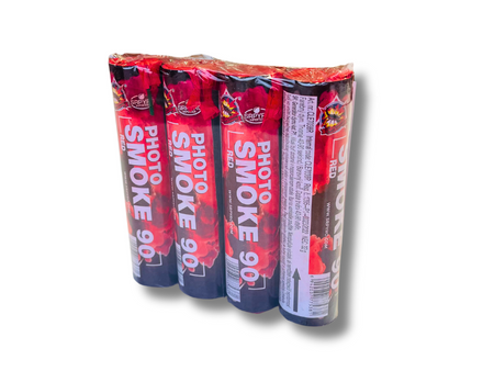 Świece dymne Photo Smoke, Czerwony, 4 szt., Srpyro