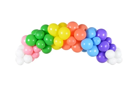 Balony pastelowe 30cm, Rainbow, Różowy - 100 sztuk