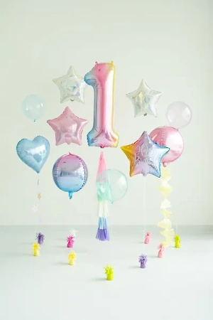 Balon foliowy - Cyfra 1 - Kolorowa - 86cm