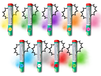Zestaw kolorowych Min dymnych na Wesele, 9 kolorów, hukowe, Triplex