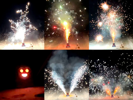 Fontanna SNOWMAN, 105 sekund - SRPYRO