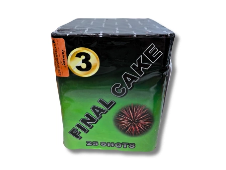 Bateria FINAL CAKE 3, 25 strzałów, 30mm - Triplex