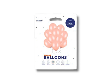 Balony lateksowe 30cm, różowe złoto metalizowany, 10 szt.