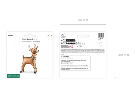 Stojący balon foliowy Renifer - 65 x 105cm