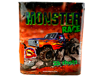 Bateria MONSTER RACE, 25 strzałów, 30mm - SRPYRO