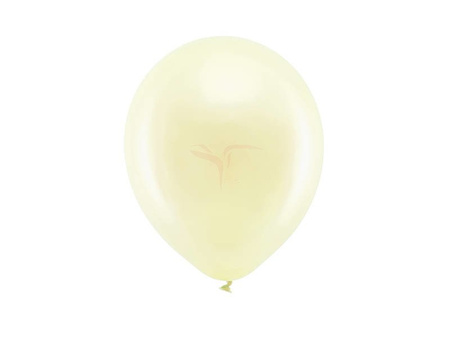 Balony metalizowane 23cm, Rainbow, Kremowe - 100 sztuk