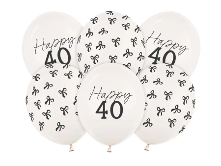 Balony 30cm - 40 - Pastel OffWhite - 6 sztuk