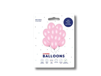 Balony lateksowe 30cm, różowy metalizowany, 10szt.