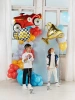 Balon foliowy, Szachownica, Happy Birthday, 45 cm, Mix