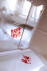 Żelowe naklejki na okno - Keep Out - Halloween - Czerwone