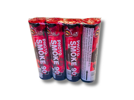 Świece dymne Photo Smoke, Czerwony, 4 szt., Srpyro