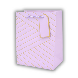 Torba prezentowa, Tłoczona, Fioletowa - 26x32x12cm