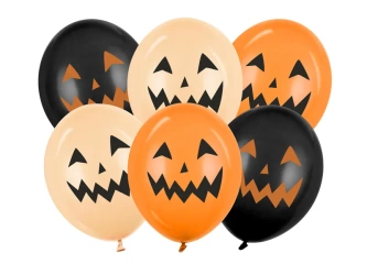 Balony lateksowe 30cm - Dynie - Halloween - 6 sztuk
