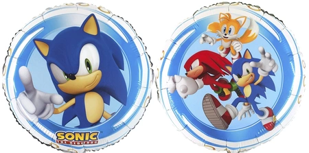  Balon foliowy - Okrągły -  Sonic - 45cm