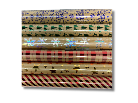 Papier prezentowy, Świąteczny, Kraft, 70 x 200cm