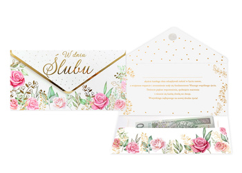 Koperta podarunkowa - Ślub - Kwiaty