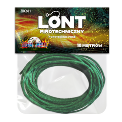 ZIELONY LONT PIROTECHNICZNY, 10m, 2 mm, ZBC601, ZomBum